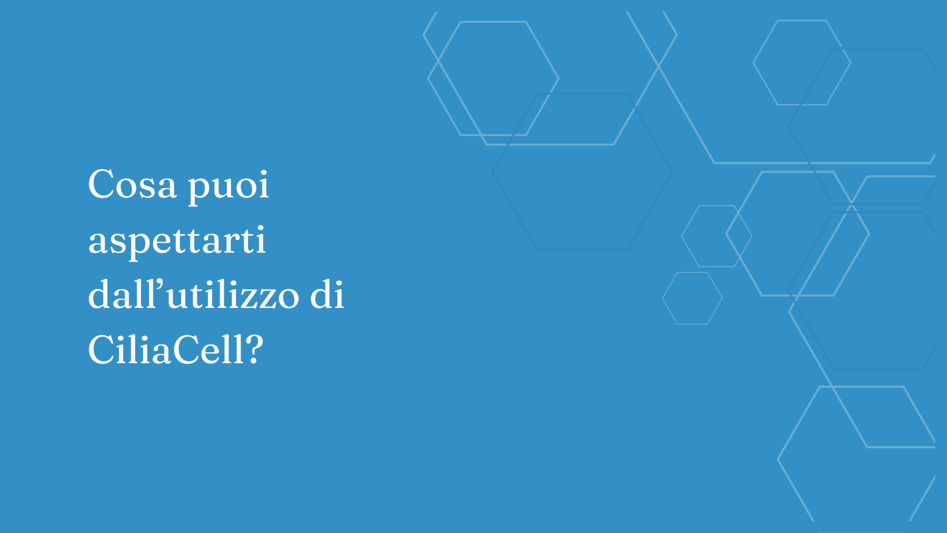 Carica video: Cosa puoi aspettarti dall'uso di Ciliacell?